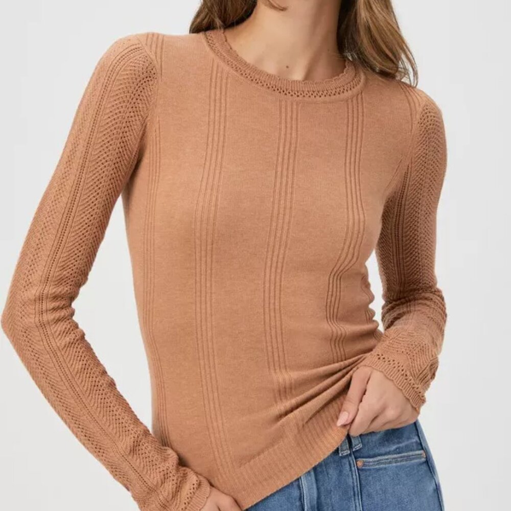 NEW WITH TAGS PAIGE Claire Top in Macchiato